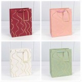 Пакет подарочный с тиснением "Волны" (300911E) 18*23*10